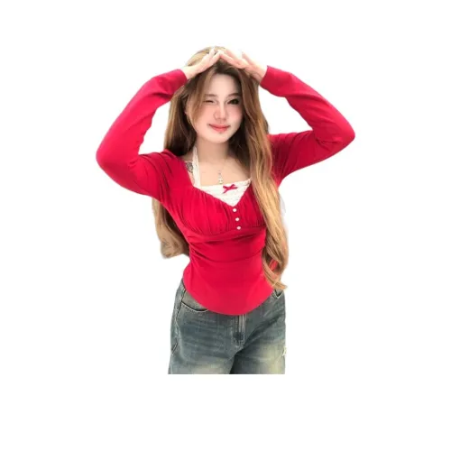 DEDY Красный Женский Трикотаж