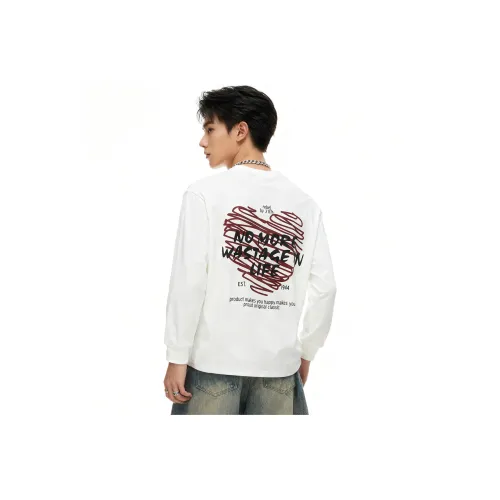 Izzue I.t 2025 Fall Winter Круглый вырез Длинный рукав Т-рубашка Унисекс