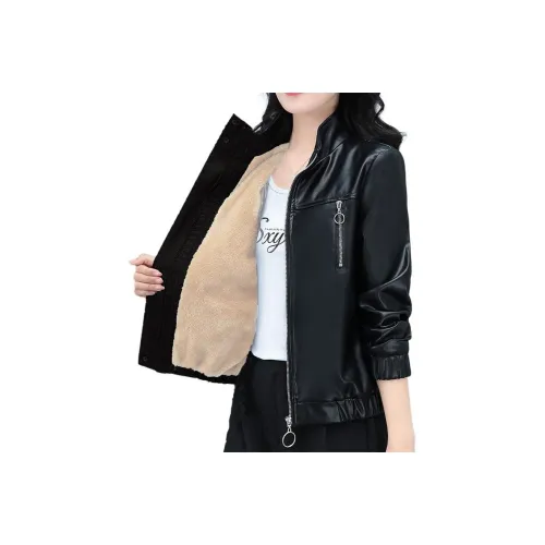 APBM Черные Женские Кожаные Куртки