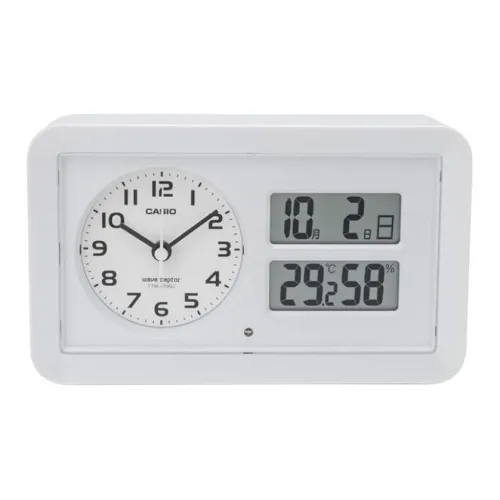 CASIO Радиоконтролируемый Механизм Смола Будильник Унисекс Белый Циферблат