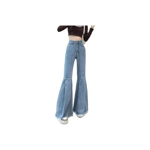 YICHEN Винтажные синие брюки женские джинсы