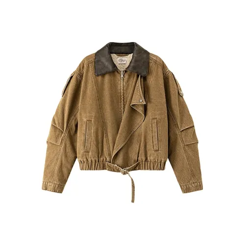 CHUU Кофе Женские Короткие Пальто