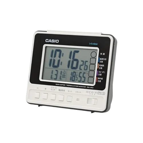 CASIO Радиоконтролируемый Механизм Смола Будильник Унисекс Серый