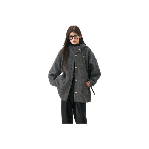 ZCDECO Серый Женский Пальто
