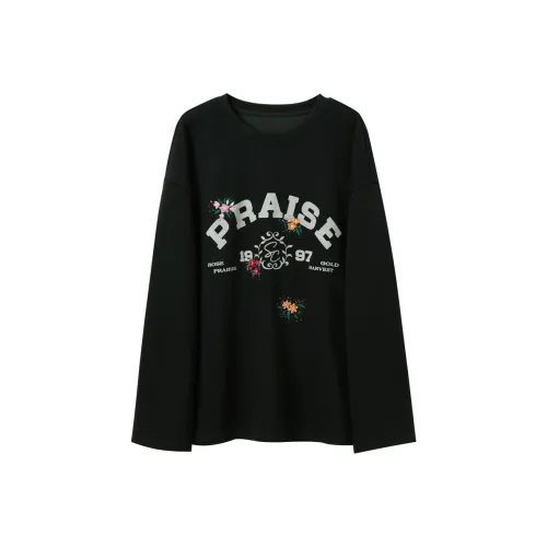 3COLOUR Классический черный Женские свитшоты