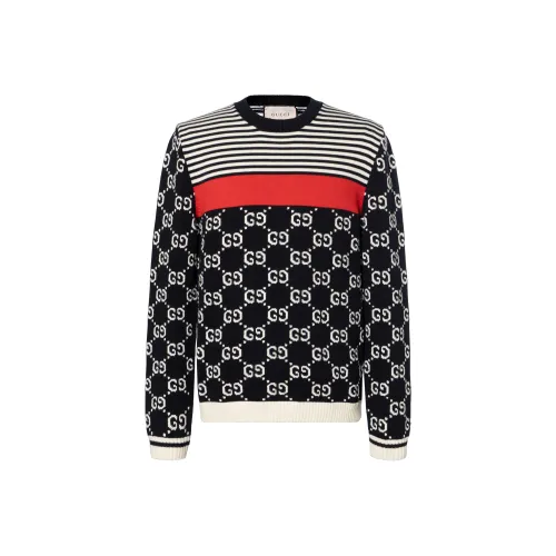 GUCCI Темно-синие мужские свитеры