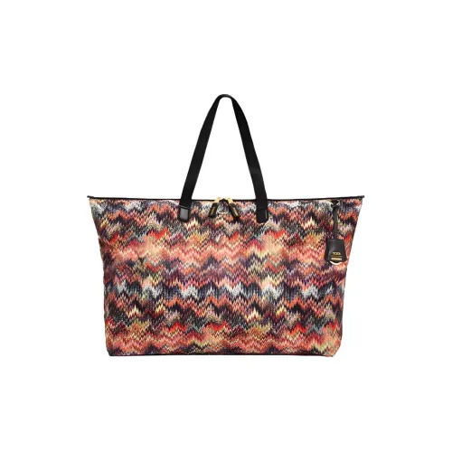 TUMI Ткань Тоут Сумка Сумка для покупок Сумка Большая Женская Python Zigzag Полосы