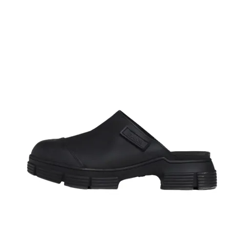 GANNI Резиновая подошва Домашние тапочки Женские Черный