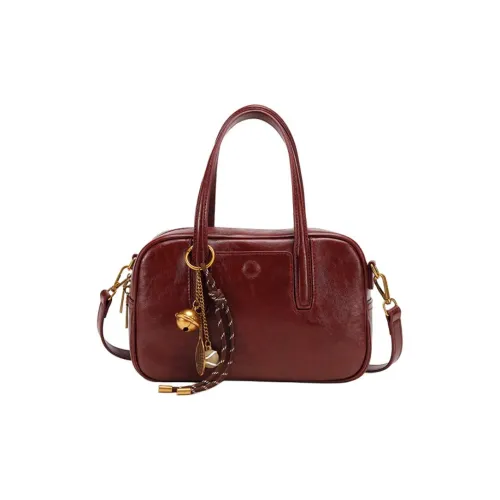 PAYOT Сумка из синтетической кожи женская бордового цвета