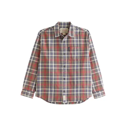 Abercrombie＆Fitch Красная клетка Мужская рубашка