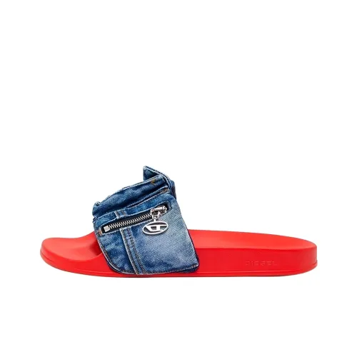 DIESEL Резина Slide Мужские Синие