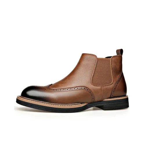 XIAOTOULANG Martin Boots Brown Men's