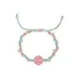 Двухцветный браслет с подвеской в виде кошачьей лапы [Розовый, Синий]