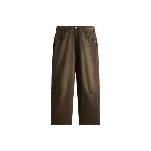 H M Worn Denim Brown Men's Jeans H M Изношенный деним коричневый мужской джинсы