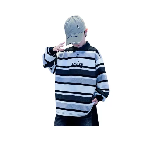 Lanza Повседневная рубашка Polo весна-осень черная для подростков