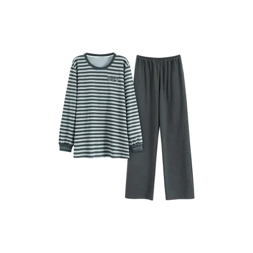 Qian Rise Английский язык Полосы Мужской Пижамные комплекты