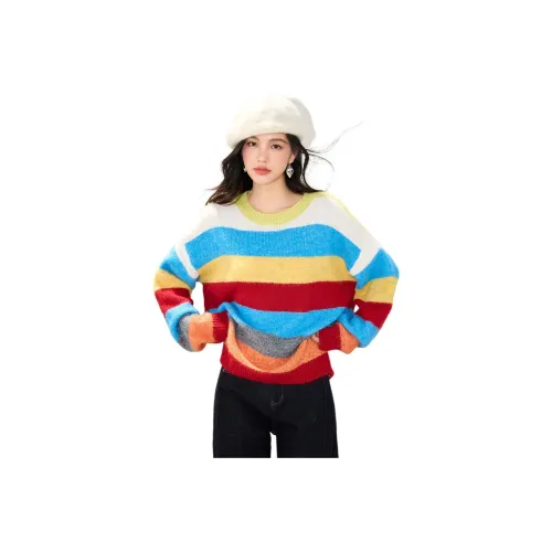 HIPHOPPUNKS Радужный Полосы Женские Трикотаж