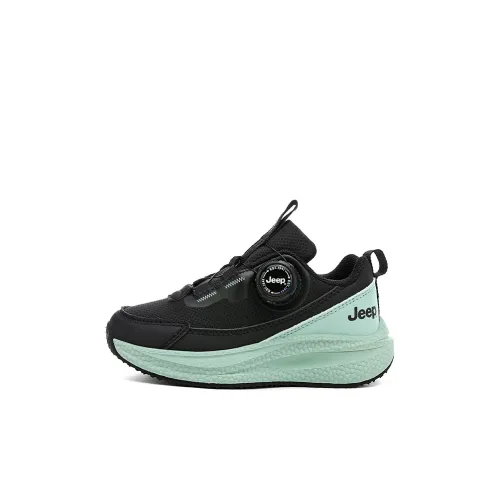 Jeep Износостойкие Дышащие Низкие Кроссовки для Бега Черные Зеленые Детские