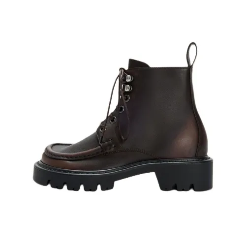 LOEWE Совместное издание Sierra Короткий ботинок Martin 4CM Женские Коричневый