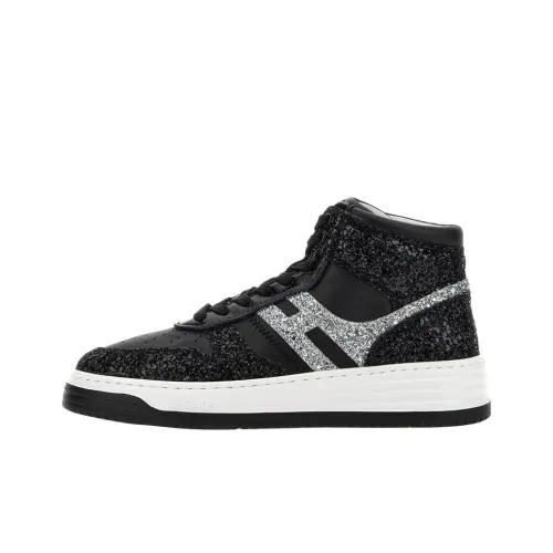 HOGAN H630 Высокие Кроссовки для скейтбординга Женские Черные