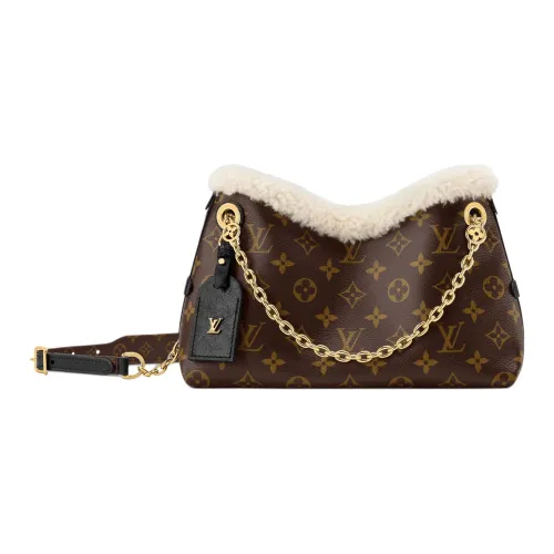 LOUIS VUITTON CarryallSKI Skiing Collection Монограмма Холст Сумка через плечо Сумка на плечо Маленькая Женская Коричневая