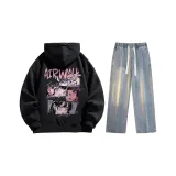 Set (Black Fleece-Lined + Vintage Blue Jeans)  
Комплект (Черный с флисовой подкладкой + Винтажные синие джинсы)