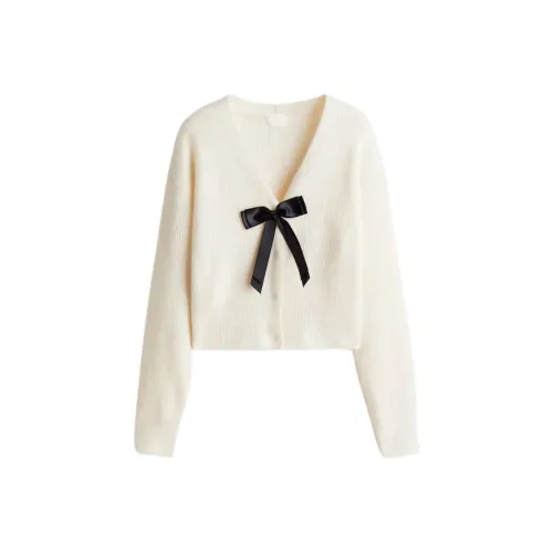 H M Кремовый Черный Женский Трикотаж