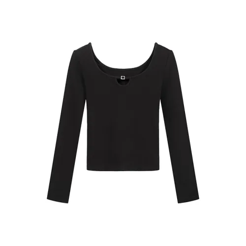 HTHK Черные Женские T-рубашки