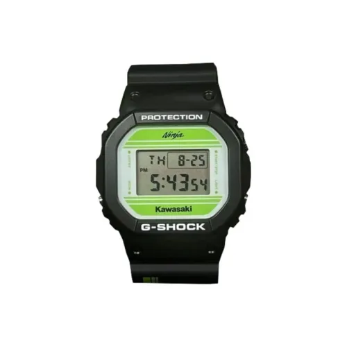 CASIO Kawasaki G SHOCK Collection Кварцевый механизм Смольный ремешок Часы Мужские Зеленый циферблат