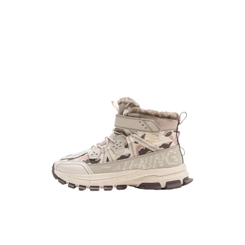 LINING YOUNG Sportlife Kids Lifestyle Shoes Лунный серый Розовый Абрикос