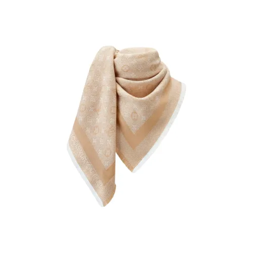 LOUIS VUITTON Овечья шерсть Палантины Женские Бежевый