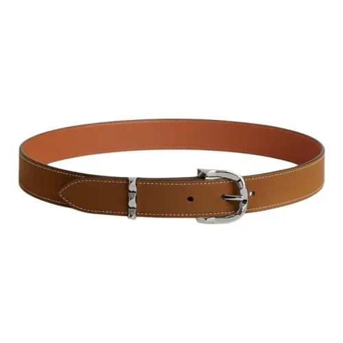 HERMES Swift Телячья кожа Кожаные ремни Женские Золото Ширина 3 см