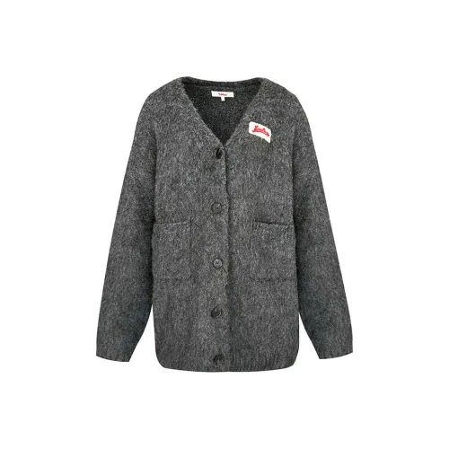 DITB Темно-серый кардиган женские бархатные куртки