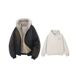 Комплект одежды (Черный хлопковый пуховик + Свитшот серого цвета Фотиния)