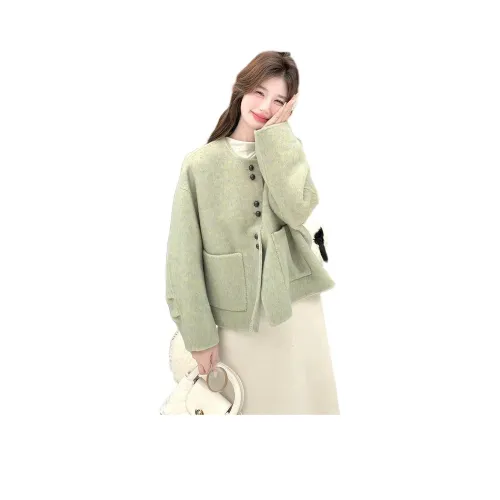 PZHK Фруктовый зеленый Женское короткое пальто