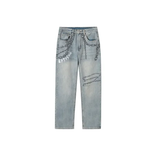 EPTISON Винтажные синие унисекс джинсы