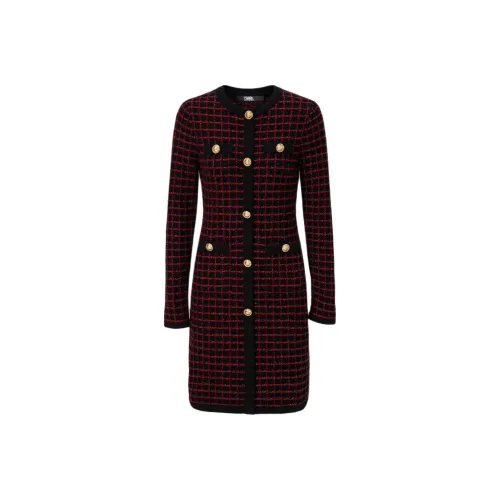 KARL LAGERFELD FW25 Длинное платье с длинными рукавами женское