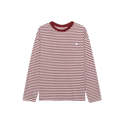 CHARM PICK Оранжевый Красный Полосы Женская T-Рубашка