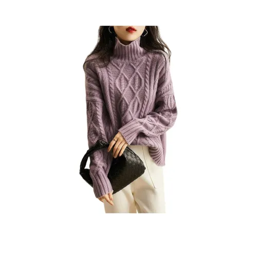 Mu Xiao Xin Фиолетовый Gifted By MU Xiaoxin Бренд Наклеенный Женский Трикотаж