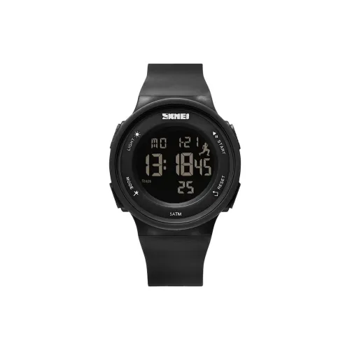 SKMEI Электронный механизм силиконовый ремешок мужские часы черный циферблат
