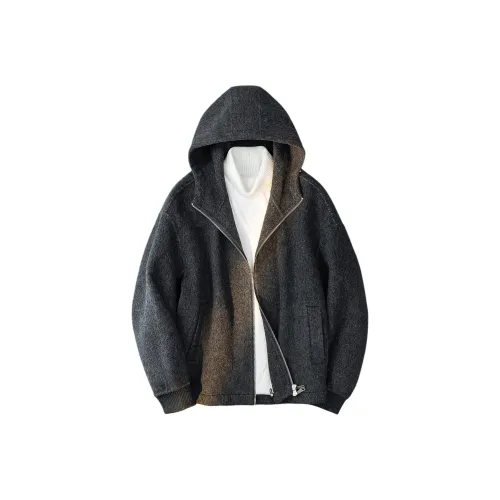 FAKE UINTAGE Черный Серый Смешанный Цвет Унисекс Пальто