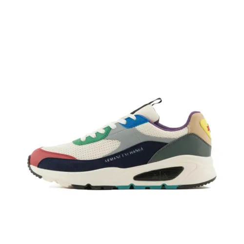 ARMANI EXCHANGEAE Низкий топ Casual Мужской Белый Серый Черный