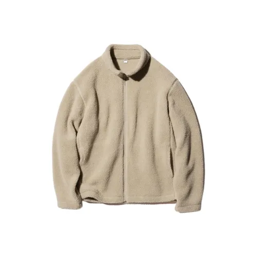 UNIQLO 31 Бежевый Унисекс Бархатные Куртки