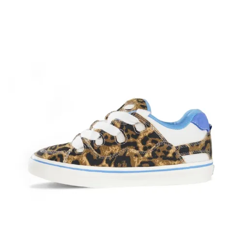GULIA Скейтборд Кроссовки Низкие Топ с Леопардовым Принтом Женские
