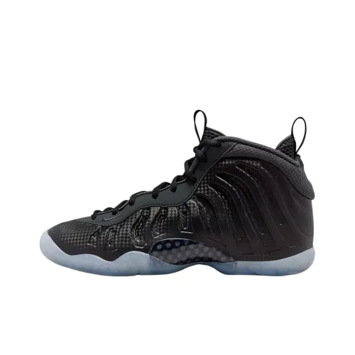 Nike Little Posite One High Топ Детские Баскетбольные Кроссовки Черные Подростки