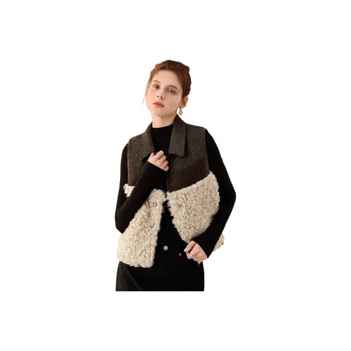 TOUCH Разноцветные точки Коричневый Чайный коричневый Женские жилеты