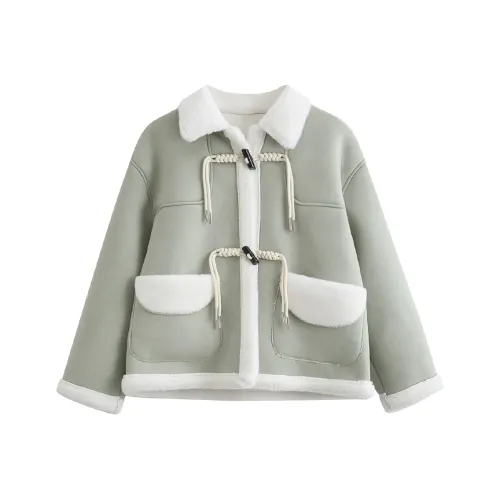 RTNH Светло-зеленые женские бархатные куртки