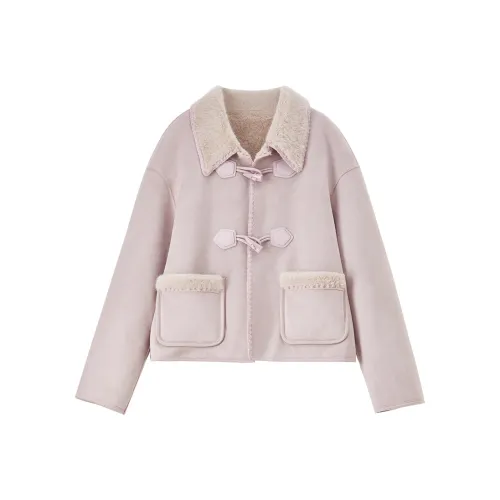SENTUBILA Серый Розовый Женский Бархатный Куртка