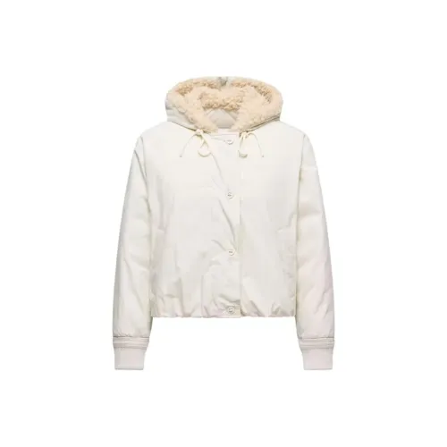 Moncler Nisiro Тедди С обрезанным краем С капюшоном Короткий пуховик Женские