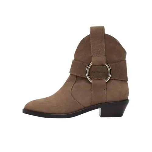 See By Chloe Ботильоны 3,8 см Женские Коричневый